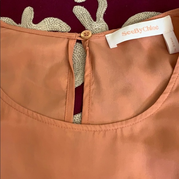 See by Chloe Silk Frill Top - Picture 7 of 8